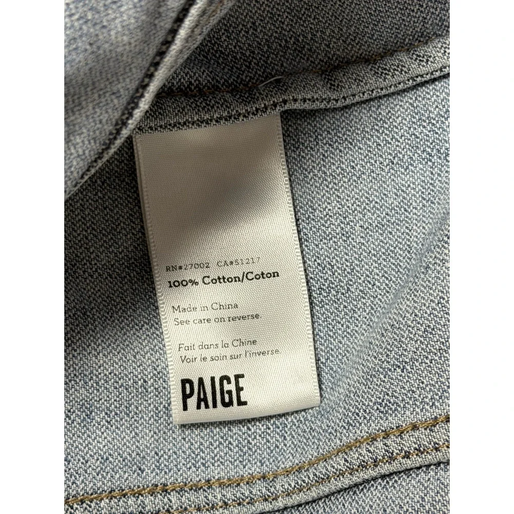 PAIGE Light Wash Denim Jacket in Faded Blue